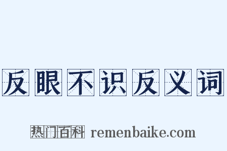 反眼不识反义词是什么意思的图片